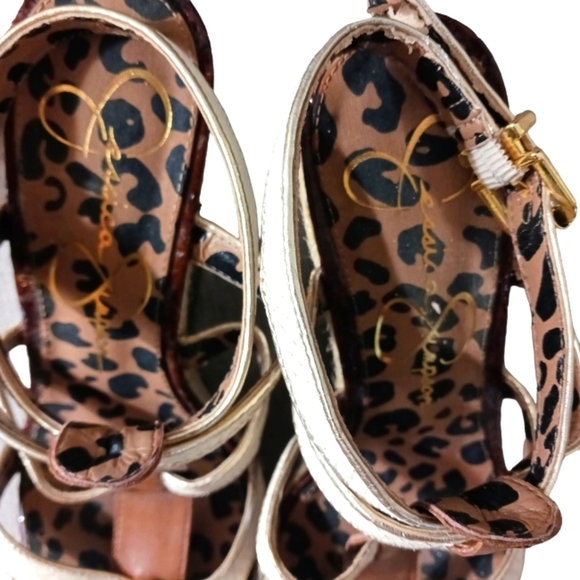 Jessica Simpson Ginny Wedge Gladiator Style, Snakeskin Espadrille Sandals 6.5 - Picture 6 of 13